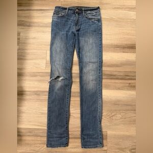 American Eagle Outfitters Men's Distressed Blue Skinny Jeans